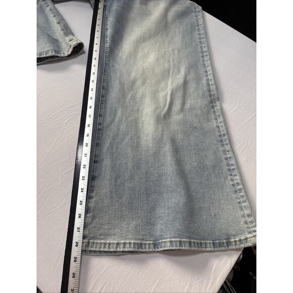 Wide Leg Blue Denim Jeans - Picture 9 of 10